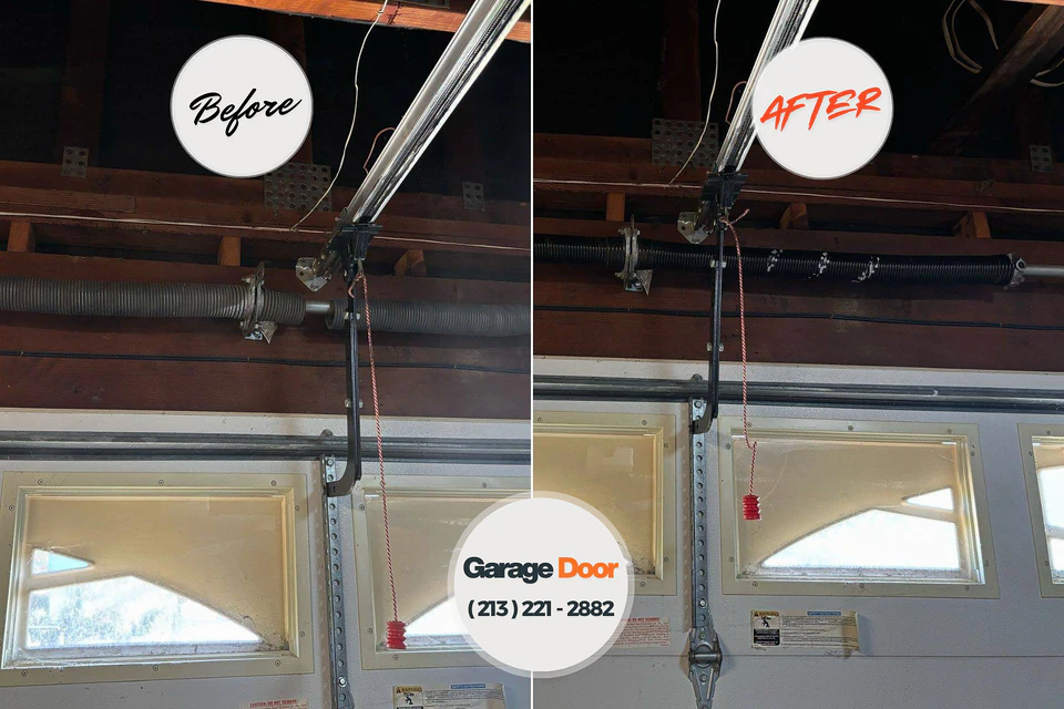 Before and after: garage door company Vamo, FL